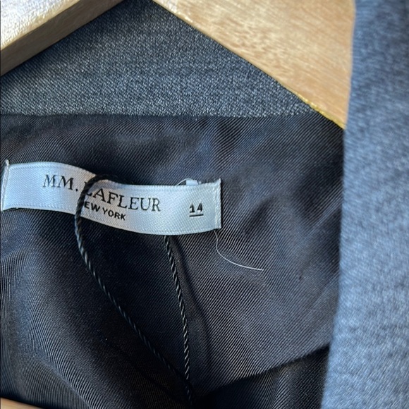 MM Lafleur The Tamar Blazer Longline Light Twill Charcoal Gray 14 - Picture 10 of 12